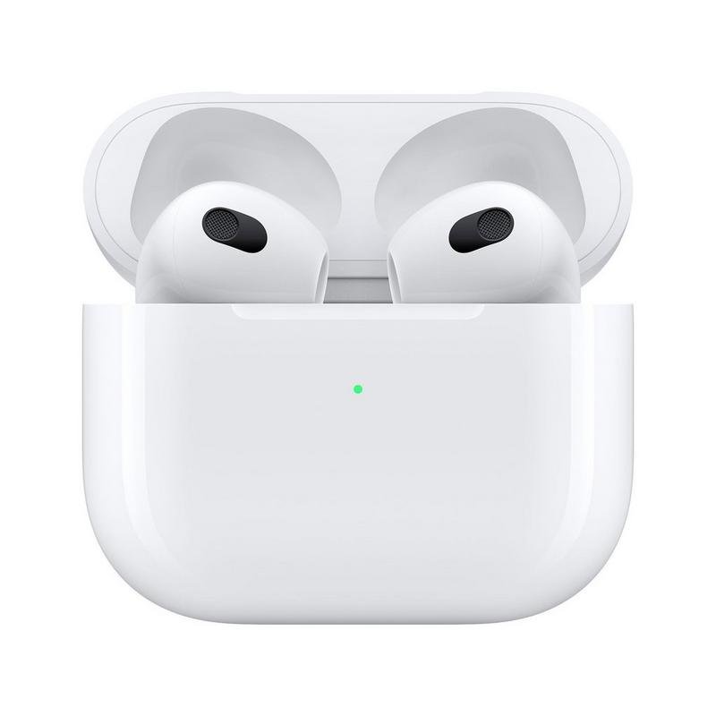 أبل ايربودز مع غطاء شحن لاسلكي- الجيل الثالث- أبيض
